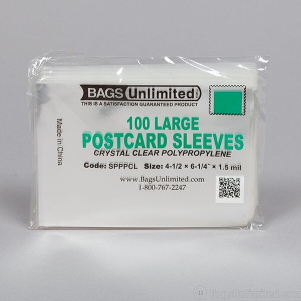 LARGE Postcard Polypropylene Sleeve